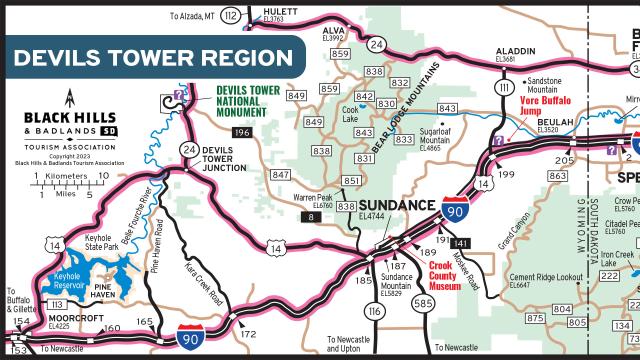 Devils Tower Map