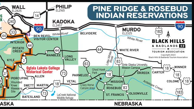 Pine Ridge Map